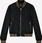 versace collection greca trim bomber jacket